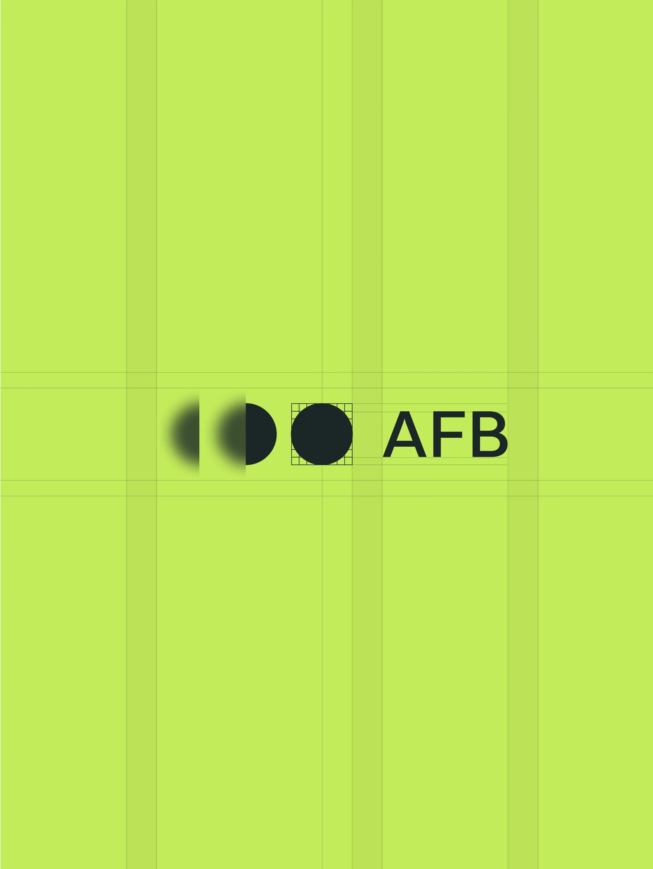 The AFB logo lockup on Biology Lime