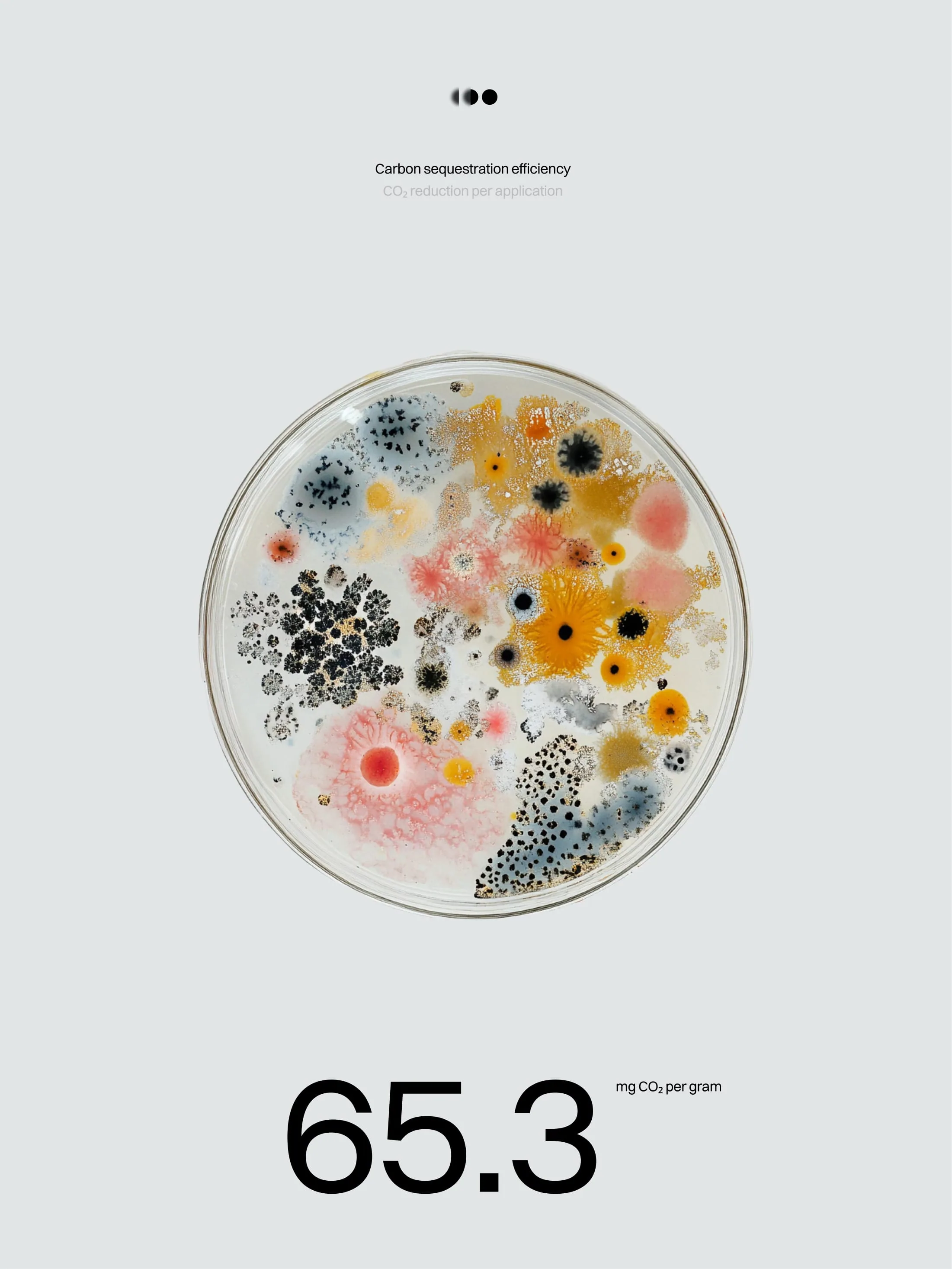 Petri dish visual with the 65.3 data point