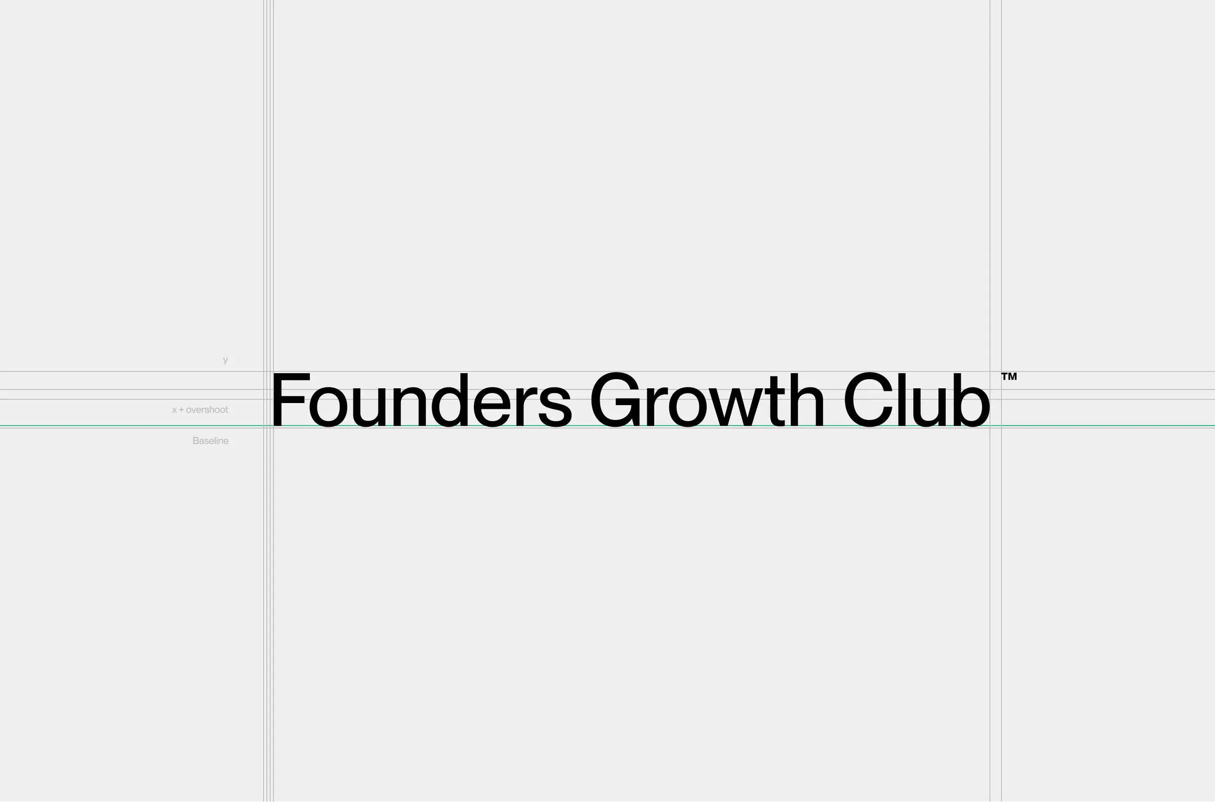 Founders Growth Club wordmark construction